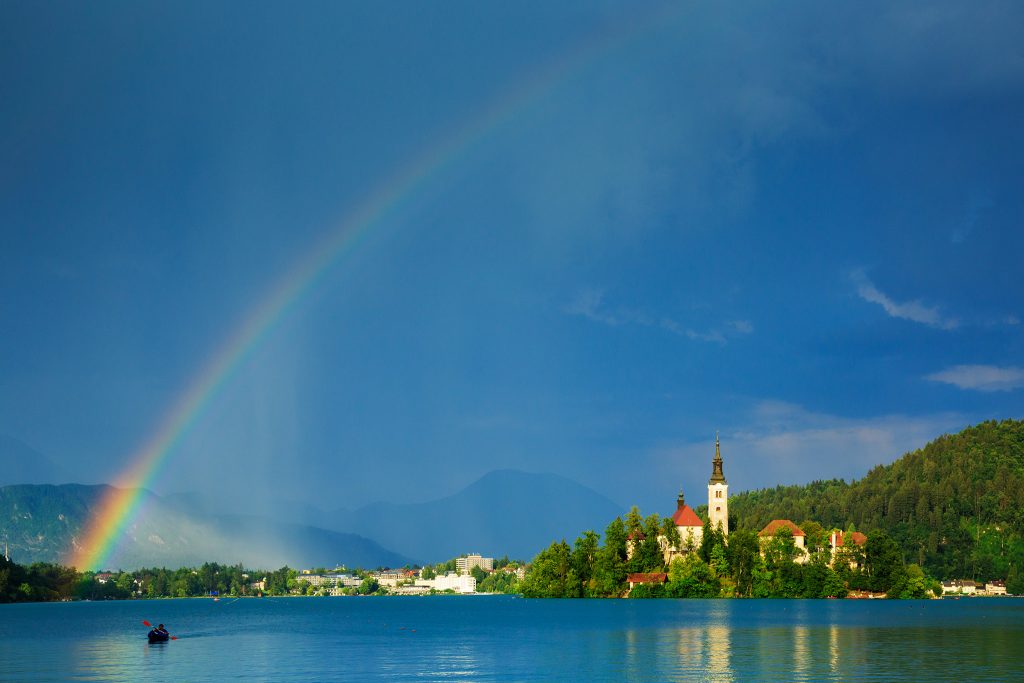 Rainbow over Lake Bled